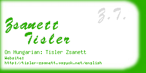 zsanett tisler business card